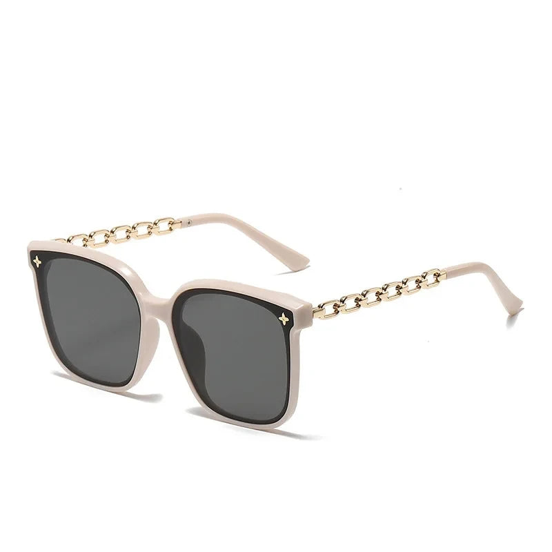 Vintage Big Frame Black Mirror Sunglasses