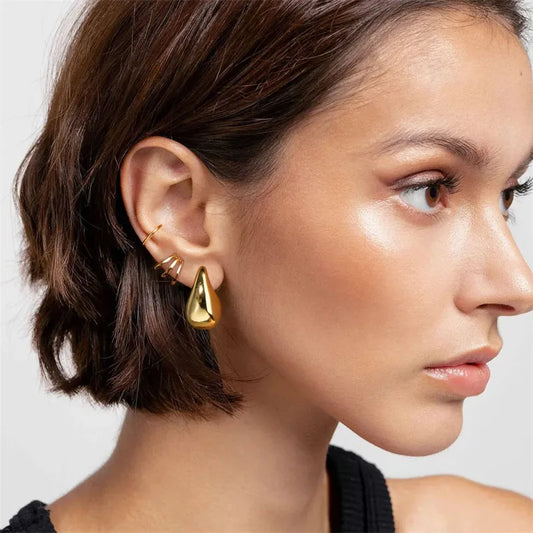 Chunky Dome Drop Earrings