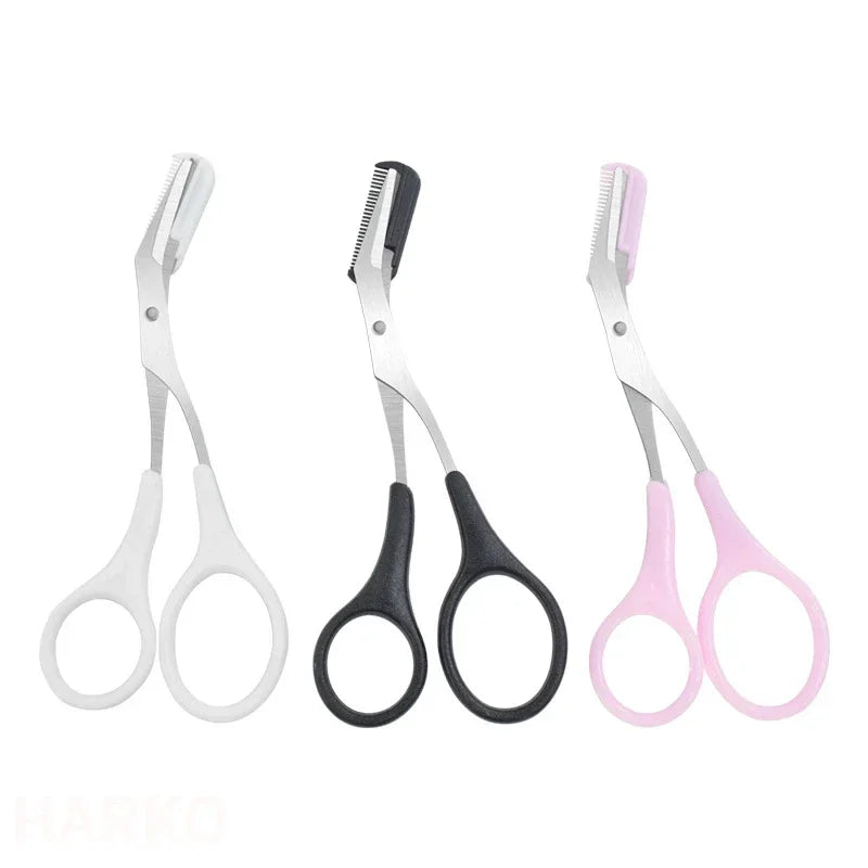 Precision Eyebrow Trimming Scissors with Comb – Stainless Steel Grooming Tool