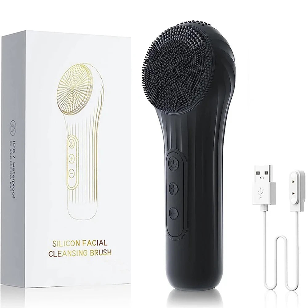 Sonic Waterproof Facial Cleansing Brush – Deep Clean & Exfoliating Skin Care Tool